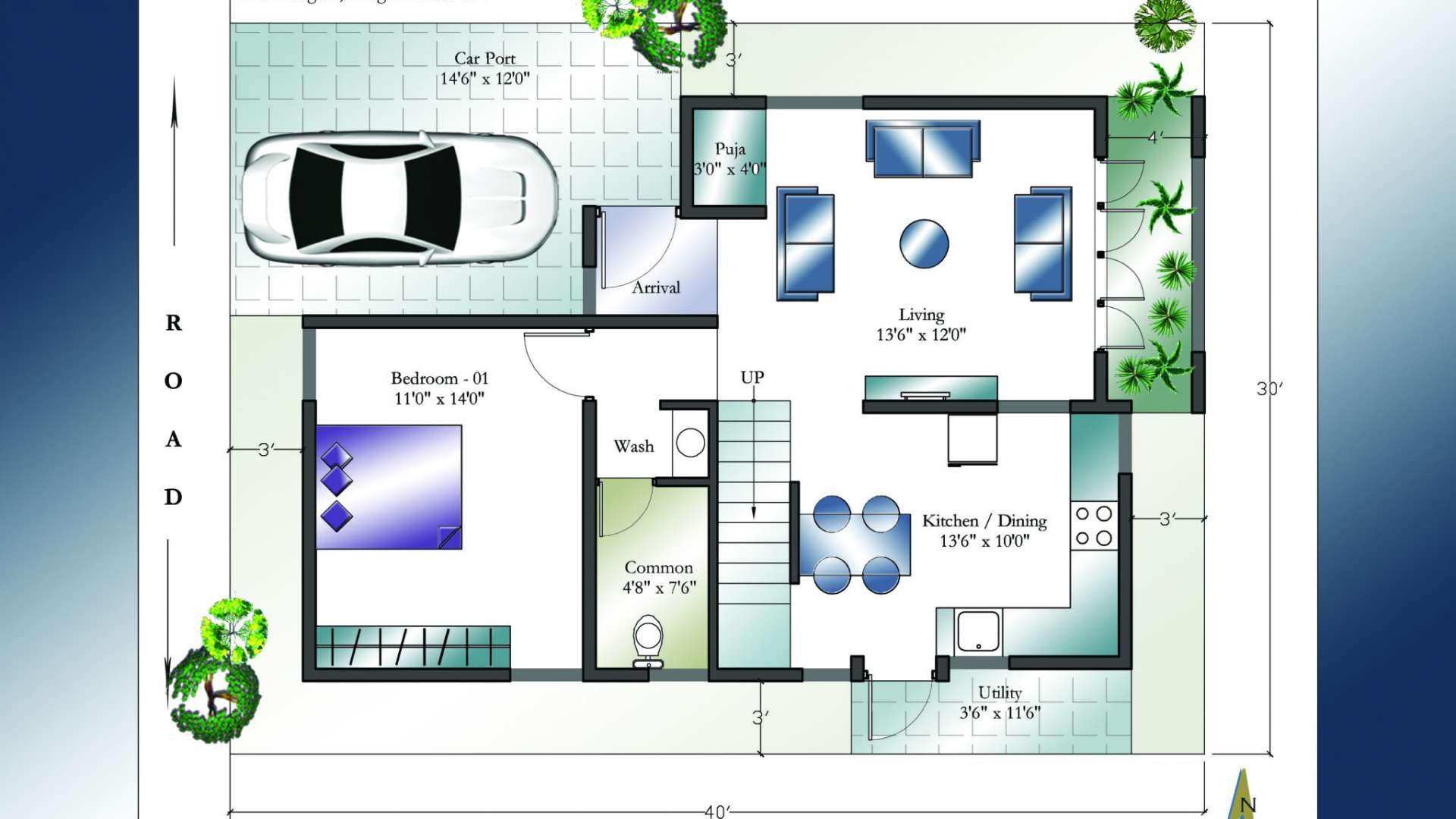 30 X 40 West Facing House Plans Everyone Will Like Acha