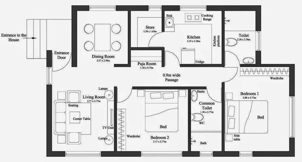 15 feet by 60 House Plan Everyone Will Like Acha Homes