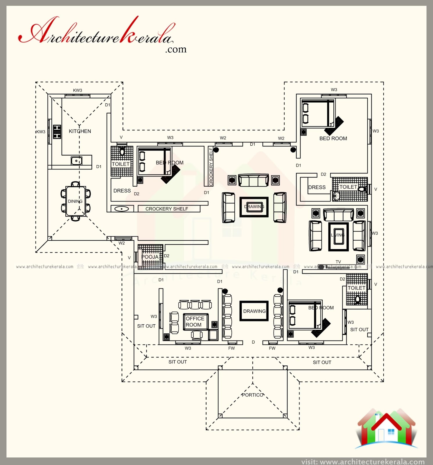 1700 Square Feet Traditional House Plan You Will Love It