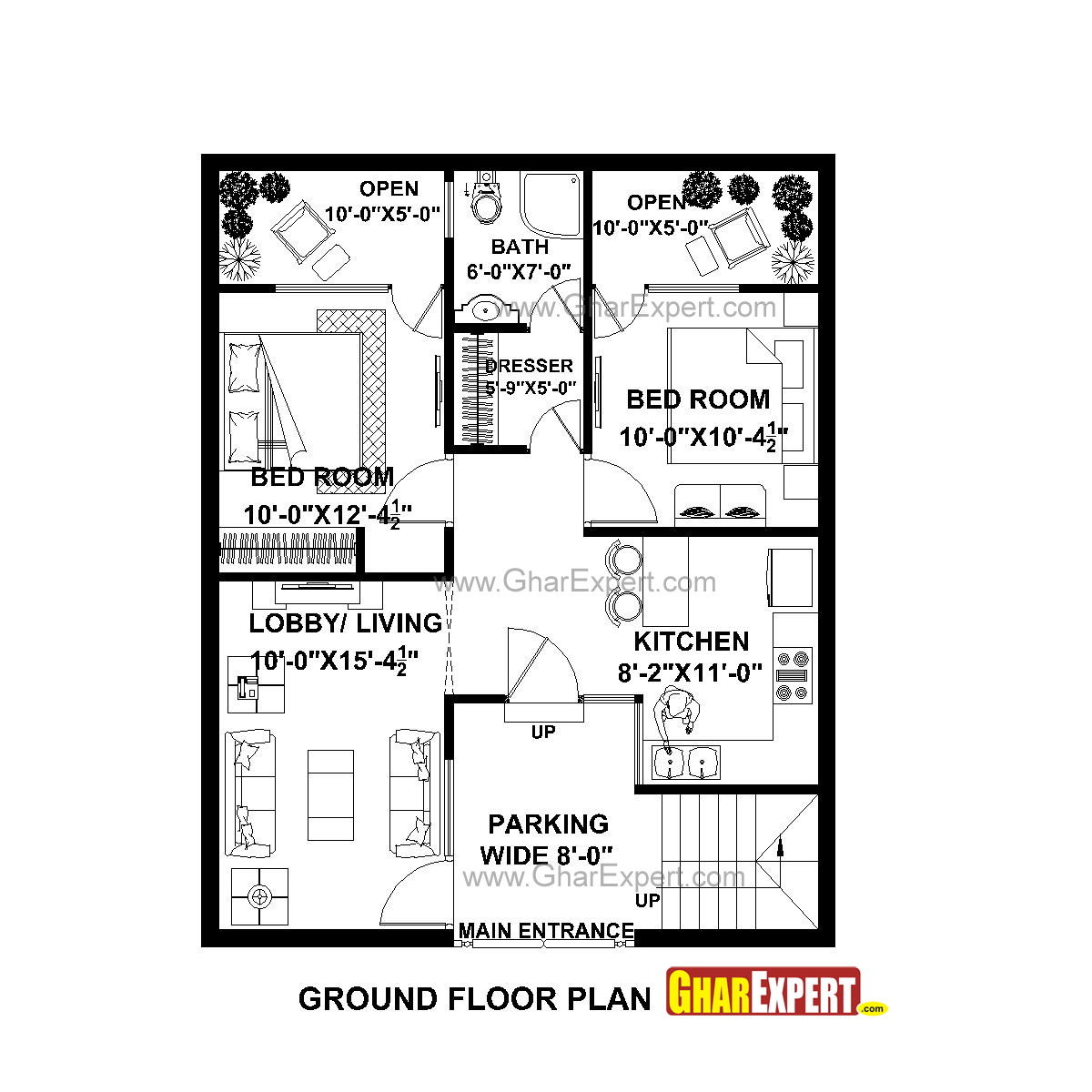 House plan for 28 feet by 35 feet plot Everyone Will Like
