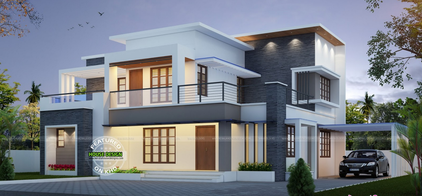 Wonderful Contemporary Inspired Kerala Home Design Plans 3