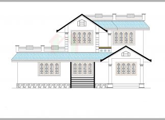 Home plans for a 1600 sq.ft 3BHK home