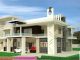 White Indian Bungalow Beautiful House Design Glass Balcony Gray Stone