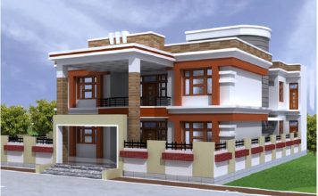 3350 Sqft Contemporary Double Storied Home With Plan