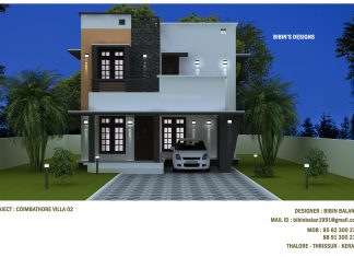 1378 Square Feet double Floor modern Home Design below 20 lacs