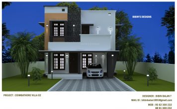 1378 Square Feet double Floor modern Home Design below 20 lacs