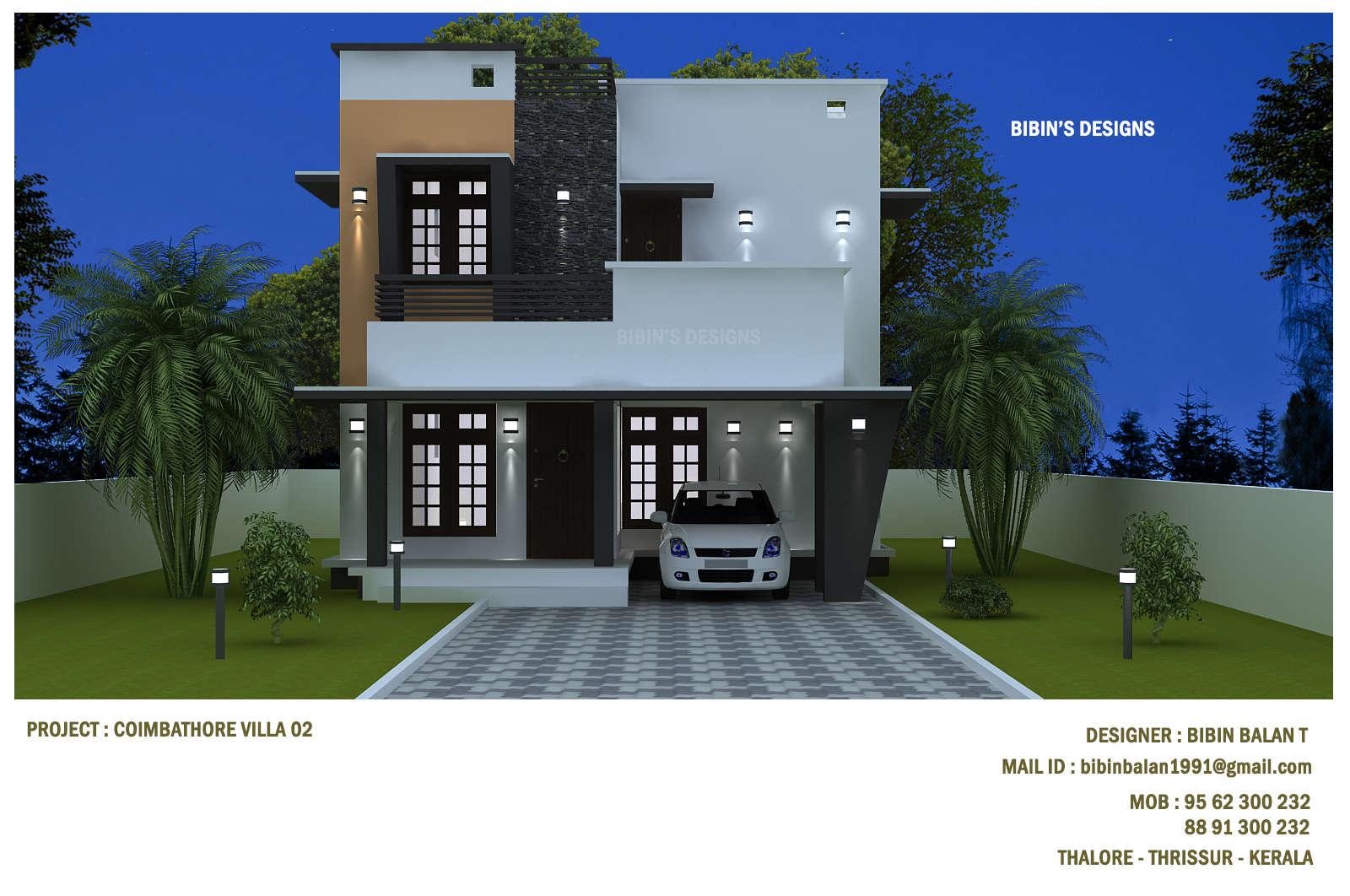 1378 Square Feet Double Floor Modern Home Design Below 20 Lacs