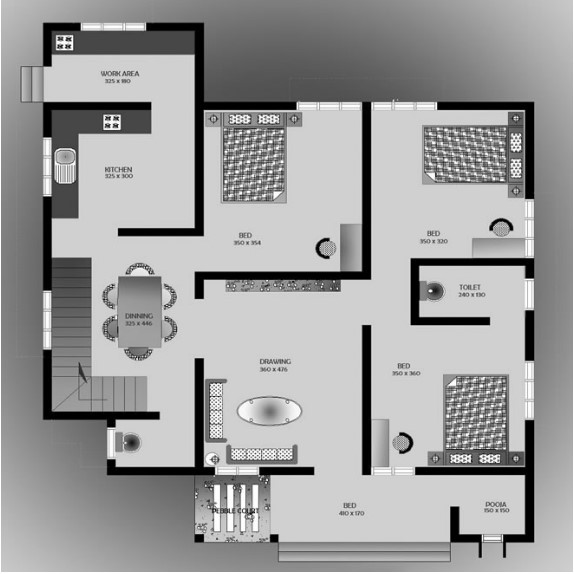 1500 Square Feet Single Floor Stylish Home Design | Acha Homes