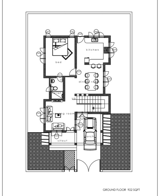1378 Square Feet Double Floor Modern Home Design Below 20 Lacs