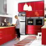 czerwona kuchnia IKEA