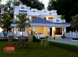 TWO STOREY HOUSE PLAN WITH CAR PORCH