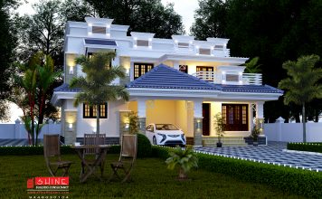 TWO STOREY HOUSE PLAN WITH CAR PORCH