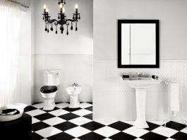 Black and White Color Bathroom Design Ideas