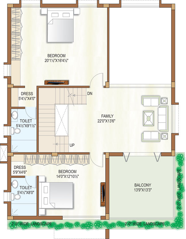 45 feet by 45 Modern Home plan Acha Homes