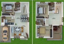 15 feet by 40 East Facing Beautiful Duplex Home Plan
