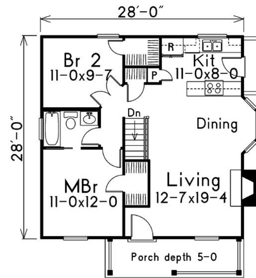 28 feet by 28 Home Plan Everyone Will Like Acha Homes