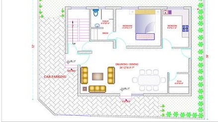 36 feet by 50 home plan