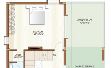 45 feet by 45 Modern Home plan