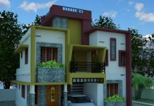 12 feet by 11 Double Floor Modern Home Design