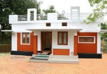 1250 square feet Kerala House Plan With Two Bedrooms