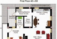 40×60 House Plans West Facing 40*60 duplex house plans