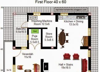 40×60 House Plans West Facing 40*60 duplex house plans