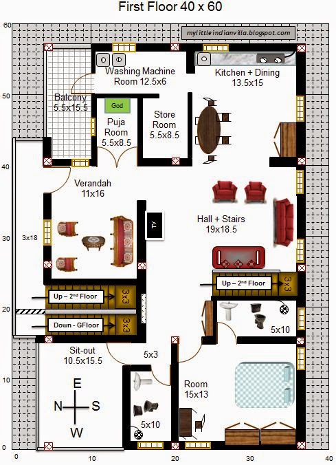  40  60 House  Plans  West Facing Acha Homes 