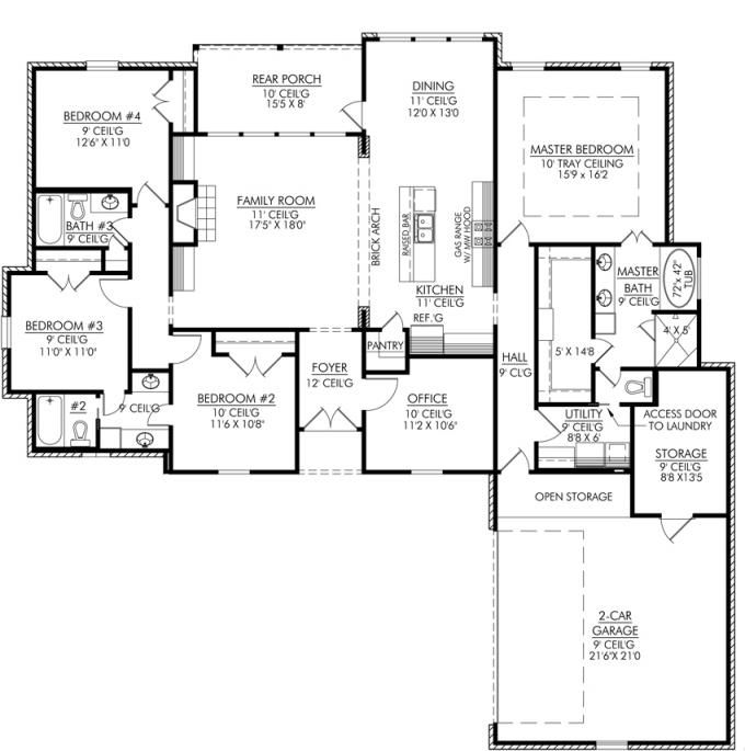 4 bedroom home plans3 | Acha Homes