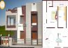40 feet by 60 duplex House plan