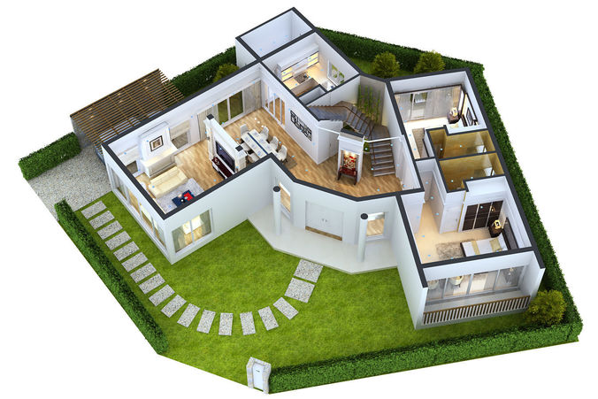 Modern Home 3D Floor Plans Everyone Will Like Acha Homes Modern Home 3D Floor Plans Everyone Will Like Acha Homes