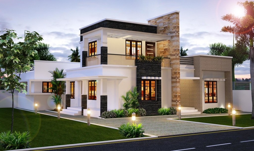 Modern and Stylish Luxury Villa  Designs India  Design Plan  