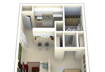 Tiny House Floor Plans And 3d Home Plan Under 300 Square Feet