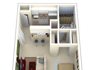 Tiny House Floor Plans And 3d Home Plan Under 300 Square Feet
