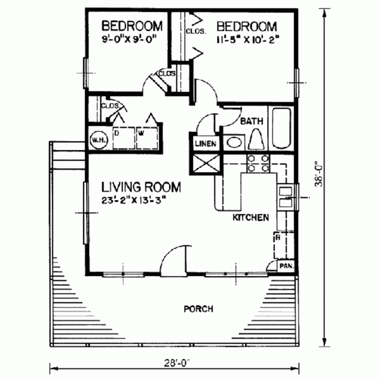 2 bedroom 3d house plans 1500 square feet plan like | Acha Homes