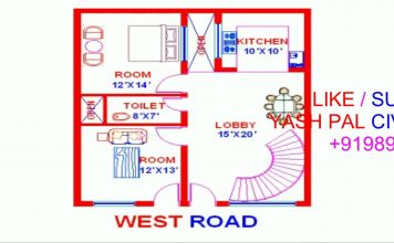 Vastu Map 27 feet by 30 Duplex House West Everyone Will like