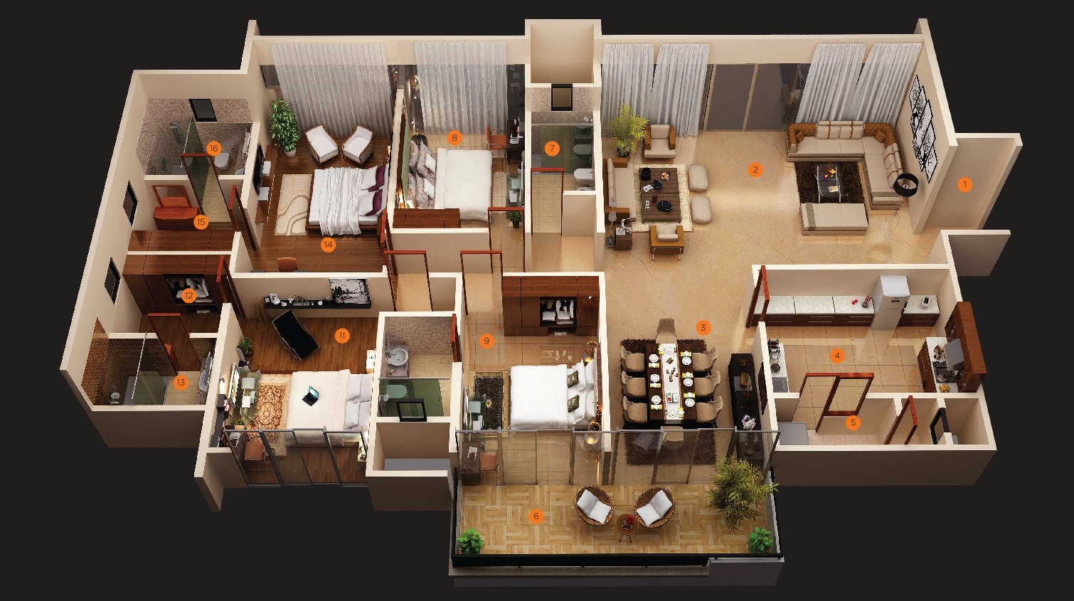 Awesome Single Floor 4 Bedroom House Plans Kerala (+4