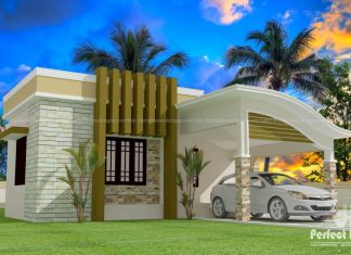 1000 Square feet Modern Kerala Home With 2 bedrooms