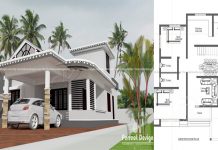 1066 Square feet Single Floor 2 Bedroom Cute Home