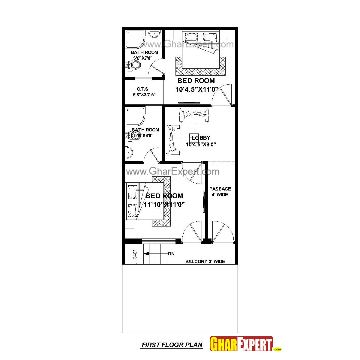 17X45 House Plan For Sale Contact The Engineer Acha Homes 17X45 House Plan For Sale Contact The Engineer Acha Homes