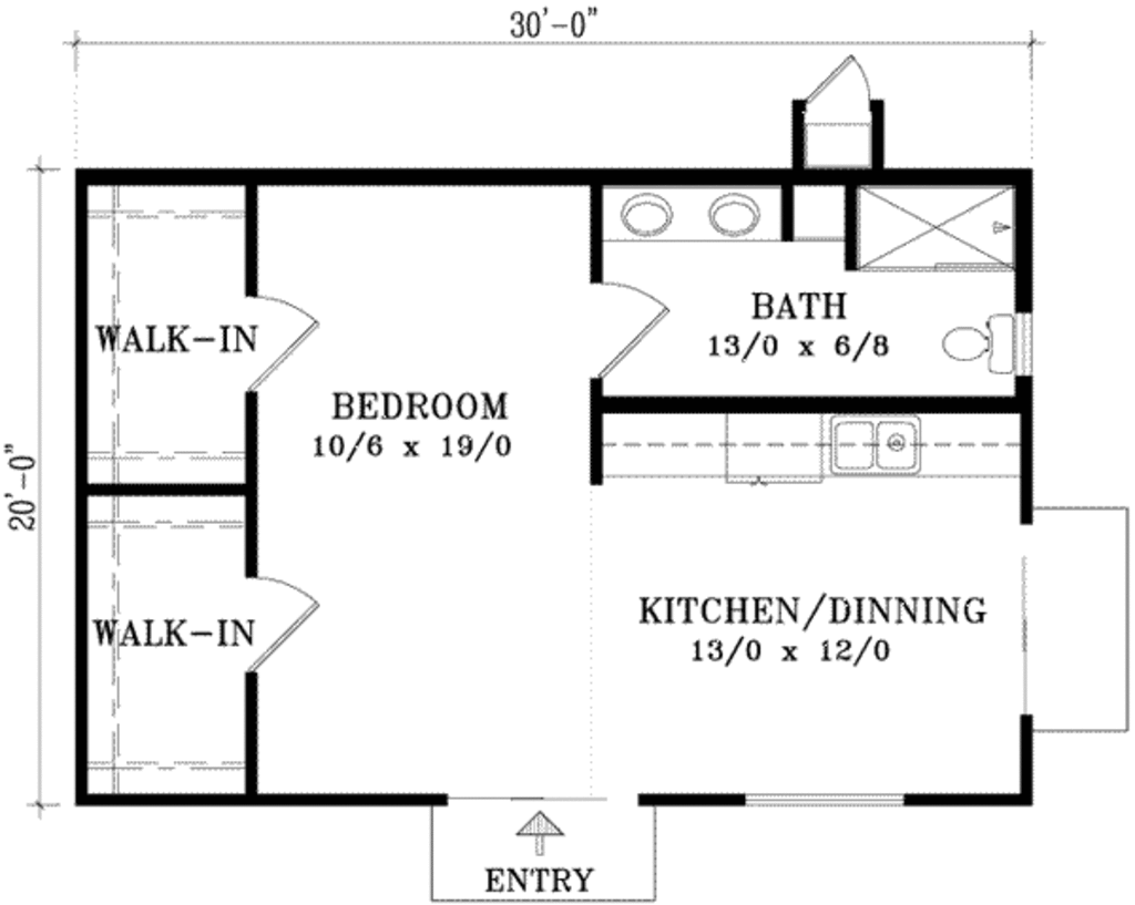 600 Square Feet 1 Bedroom House Plans | Acha Homes