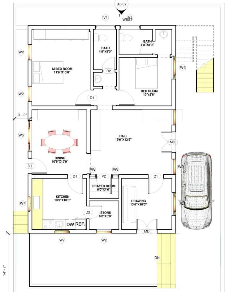 East Facing vastu Home 40X60