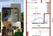 15×50 House Plan For Sale With Three Bedrooms