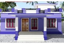 1250 square feet Modern House Plan with 3 Bedrooms