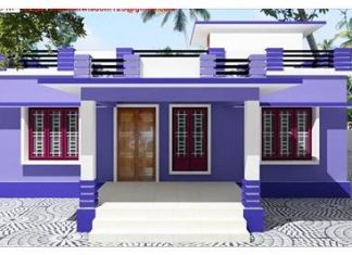 1250 square feet Modern House Plan with 3 Bedrooms