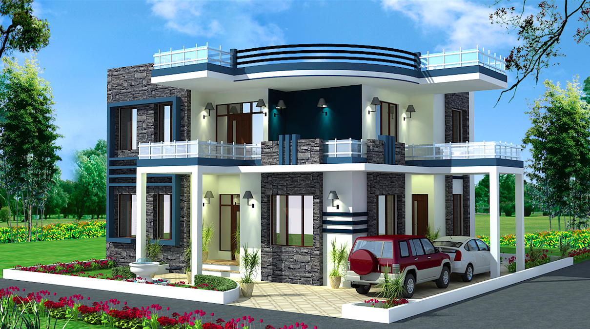 Spectacular Modern Residential Villas Plan 1