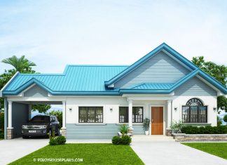 The Blue House Design with 3 Bedrooms in philippense