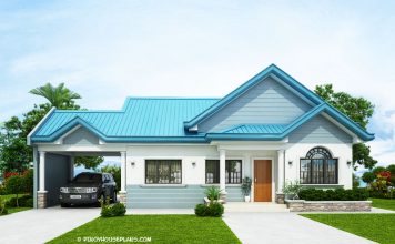 The Blue House Design with 3 Bedrooms in philippense