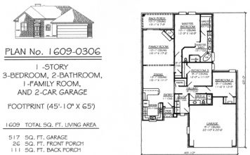 Two Bedroom House Plans with Two Car Garage