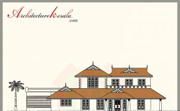 2500 Square Feet Kerala Style House Plan with Three Bedrooms