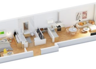 One Bedrooms 3d Home Plan Everyone Will Like